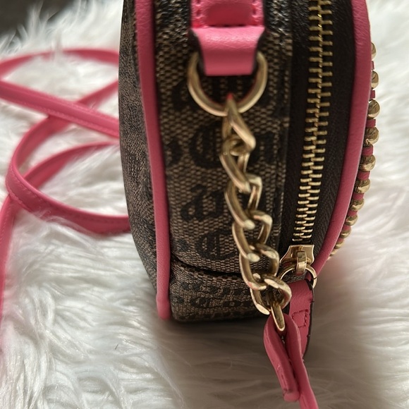 Juicy Couture Love Never Dies Heart Mini Tote Crossbody Brown Pink - Picture 6 of 8
